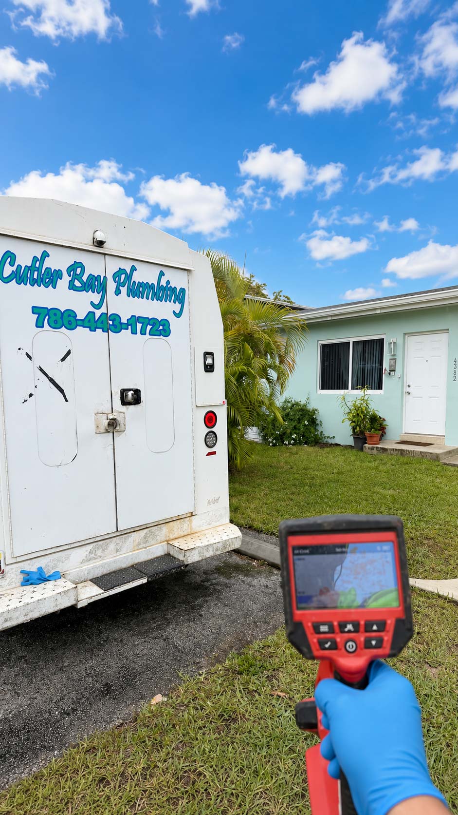 Cutler Bay plumbing crew completing field work at an active job site