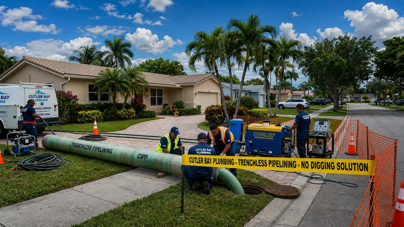 Cutler Bay Plumbing service vehicle working at a Homestead property